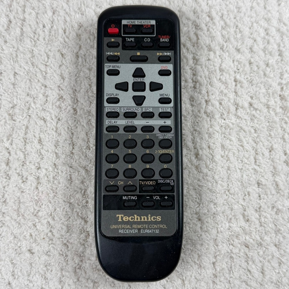 Technics Universal Remote Control Receiver EUR647132 Blk Home Theater TV VCR CD